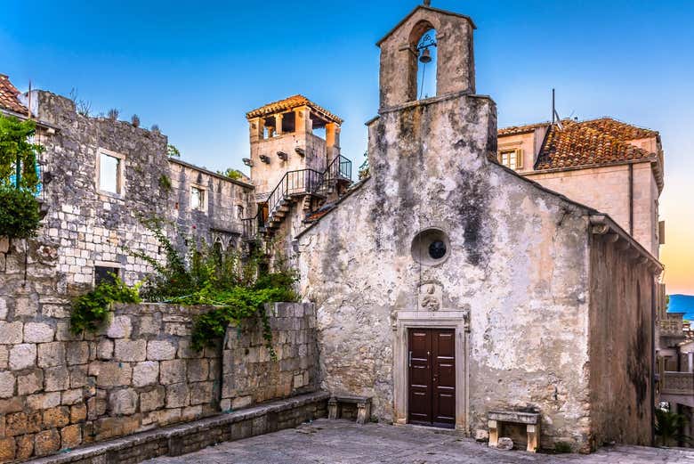 La iglesia de San Pedro en Korčula