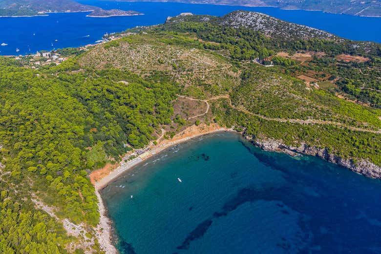 Isla Lopud desde las alturas