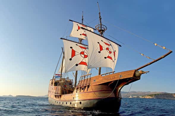 Paseo en barco antiguo por las islas Lopud y Šipan